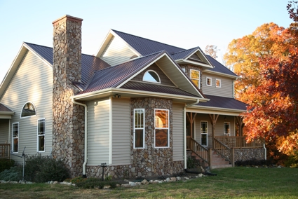 A well-kept two-story home 